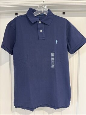 Ralph Lauren Navy Short-Sleeve Polo with Blue Pony